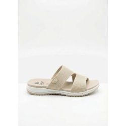 bonprix Jana Komfort-Keilpantoletten in bequemer Weitebeige 42Damen