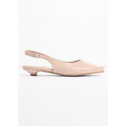 bonprix Sling-Ballerinas in Lackoptikbeige 38Damen