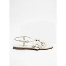 bonprix Riemchensandalen mit Blütenweiß 42Damen