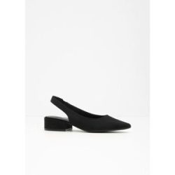 bonprix Slingpumps mit flachem Absatzschwarz 39Damen