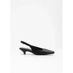 bonprix Slingpumps aus Lederschwarz 40Damen