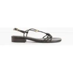 bonprix Riemchensandalen mit Metallic-Detailsbraun 39Damen