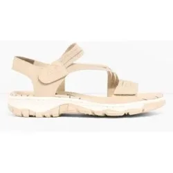 bonprix Rieker Komfort-Trekkingsandalen mit elastischen Riemenbeige 42Damen