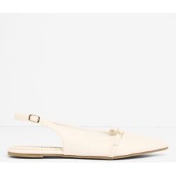 bonprix Sling-Ballerinas mit dekorativem Riemenweiß 36Damen