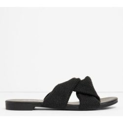 bonprix Pantoletten mit Knotenschwarz 38Damen