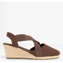 bonprix Keilsandaletten mit elastischen Riemenbraun 37Damen