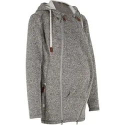 bonprix 2-in-1 Umstands- und Tragejacke aus Strickfleecegrau 44Damen