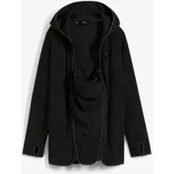 bonprix Kuschelige 3-in-1 Umstands-Fleecejacke und Tragejackeschwarz 40Damen