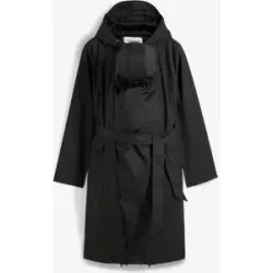 bonprix 3-in-1 wind- und wasserdichter Umstands- und Tragemantel mit zwei Einsätzenschwarz 38Damen