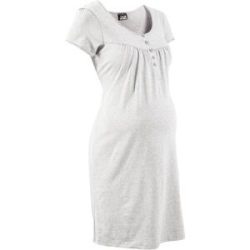 bonprix Still-Nachthemd mit Bio-Baumwollegrau 48Damen