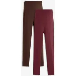 bonprix Umstandsleggings aus Bio-Baumwolle (2er Pack)braun 36Damen