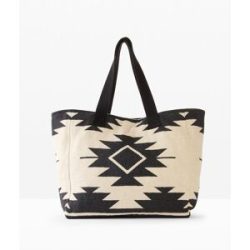 bonprix Canvas Shopper mit graphischem Musterbeige 0Damen
