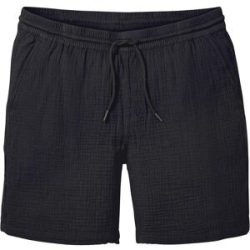 bonprix Musselin-Shorts aus reiner Baumwolle, Regular Fitschwarz 62Herren