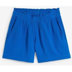 bonprix Musselin-Shorts aus reiner Baumwolleblau 52Damen