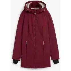 bonprix wasserabweisende Funktions-Softshell-Longjacke, Kuschelfleecerot 54Damen