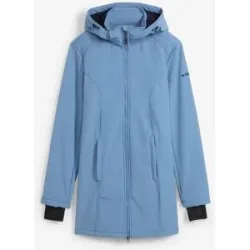 bonprix wasserabweisende Funktions-Softshell-Longjacke, Kuschelfleeceblau 54Damen