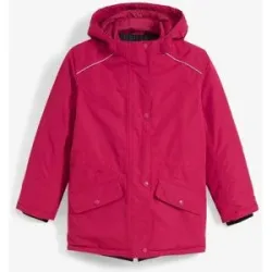 bonprix wasserdichte Funktionsjacke mit abnehmbarer Kapuze und reflektierenden Detailspink 128Mädchen