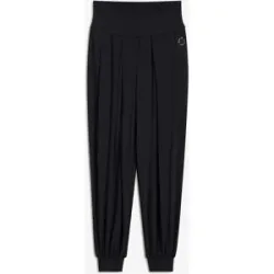 bonprix Weite Sporthose mit  umklappbaren Bundschwarz 40Damen