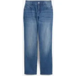 bonprix Loose-Fit Stretch-Jeans mit verstellbarem Bund, Straightblau 140Knaben
