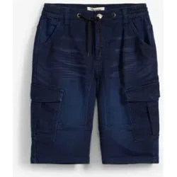 bonprix Cargo-Sweatjeans-Bermuda, Regular Fitblau 176Knaben