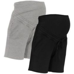 bonprix Umstands-Shorts aus weicher Sweatware (2er Pack)schwarz 44Damen