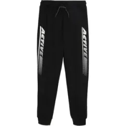 bonprix Jogginghose aus weichem Baumwoll-Mixschwarz 176Knaben