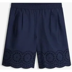 bonprix Schlupf-Shorts aus reiner Baumwolleblau 40Damen