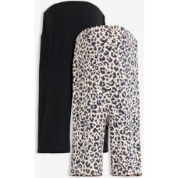 bonprix Umstands-Radlerhosen aus Bio-Baumwolle (2er Pack)schwarz 48Damen