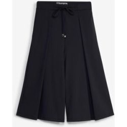 bonprix Ultraleichte Sport-Culottes mit Zierfalten, schnelltrocknendschwarz 44Damen