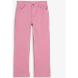 bonprix Twillhose Cropped aus elastischem Baumwoll-Mixrosa 164Mädchen
