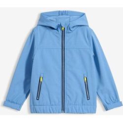bonprix Wind- und wasserabweisende Softshelljacke mit Kapuzeblau 104Knaben