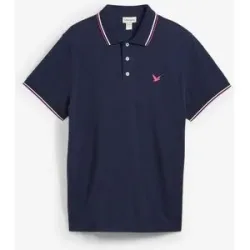 bonprix Piqué-Poloshirt aus reiner Bio-Baumwolleblau 60Herren