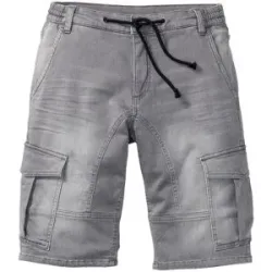 bonprix Bermudas aus Baumwolle und Polyester, mit Used-Effekt, regular fit