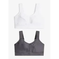 bonprix Sport-BH mit mittlerem Halt (2er Pack)grau 75Damen