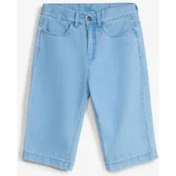 bonprix Jeans-Longbermuda mit verstellbarem Bund, Loose Fitblau 134Knaben