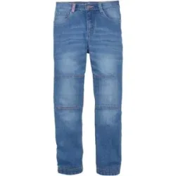 bonprix Regular Fit Stretch-Jeans mit verstärkter Kniepartie, Straightblau 176Knaben
