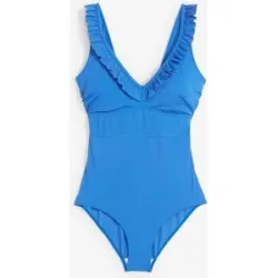 bonprix Badeanzug mit Volantsblau 42Damen