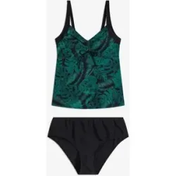 bonprix Tankini (2-tlg. Set) mit Raffungschwarz 42Damen
