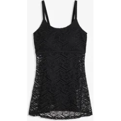 bonprix Badekleid mit Spitzeschwarz 40Damen
