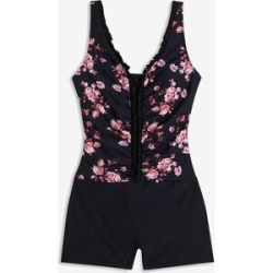 bonprix Light Shape-Badeanzug mit Beinschwarz 42Damen