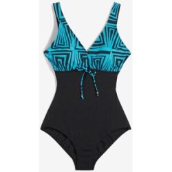 bonprix Badeanzug mit V-Ausschnittschwarz 54Damen