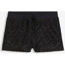 bonprix Badeshorts mit integrierter Bikinihose, mit elastischem Bund, mit Spitze
