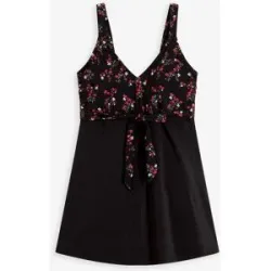 bonprix Badekleid mit Bindebandschwarz 42Damen