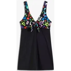 bonprix Badekleid mit kleiner Schleifeschwarz 56Damen