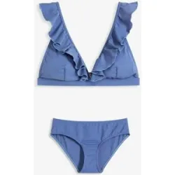 bonprix Bikini mit Volant (2-tlg.Set)blau 42Damen