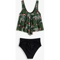 bonprix Tankini mit Highwaist-Bikinihose (2-tlg.Set)schwarz 38Damen