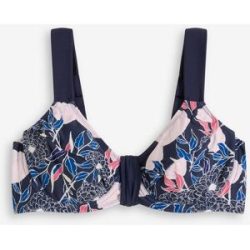 bonprix Minimizer-Bikinioberteil mit gepolsterten Trägernblau 80Damen