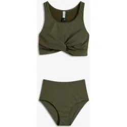 bonprix Bustier-Bikini in Wickeloptik (2-tlg.Set)grün 42Damen