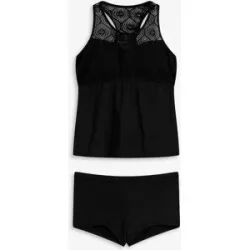 bonprix Tankini mit Spitze (2-tlg.Set)schwarz 48Damen