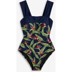 bonprix Medium Shape-Badeanzug mit breiten Trägernblau 44Damen